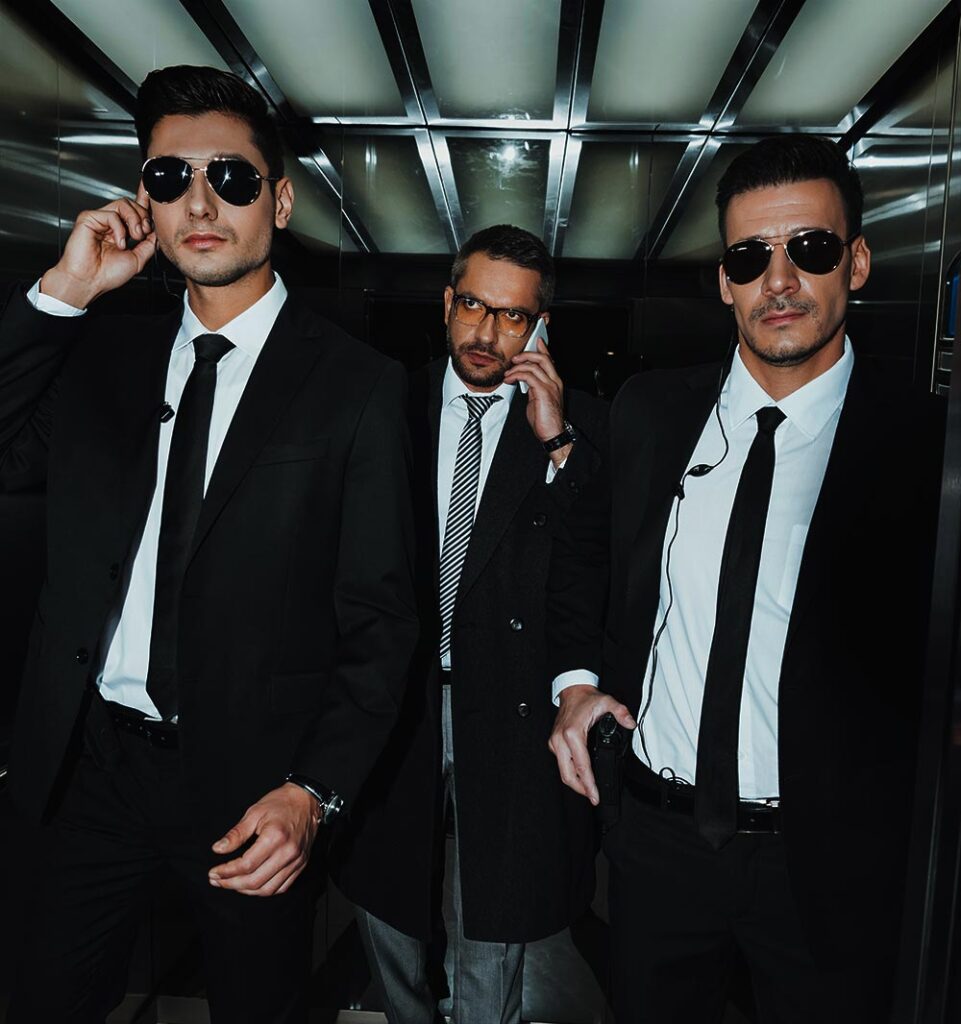 KSD Security close protection bodyguard with VIP client