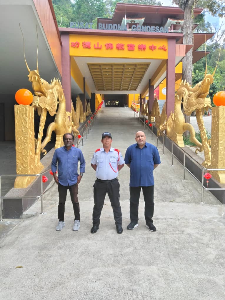 KSD Security guards providing temple guardian service at a Penang temple